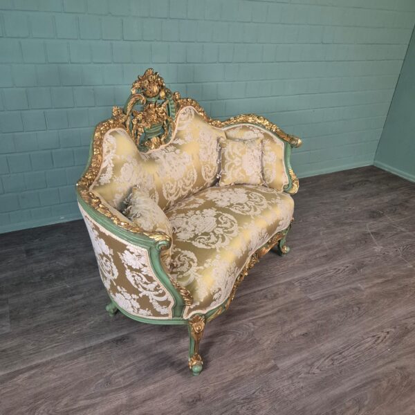 Sofa Gold-Cream Baroque Style 1.50 m - Image 5