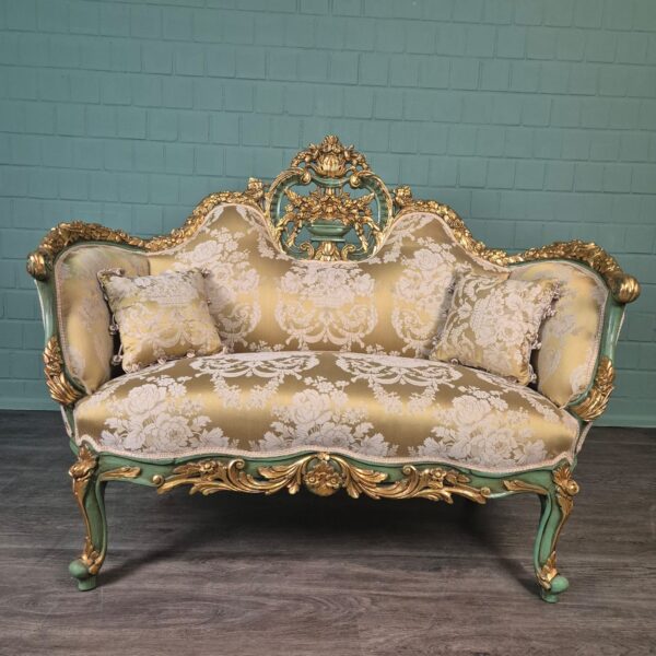 Sofa Gold-Cream Baroque Style 1.50 m - Image 3