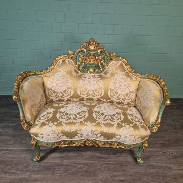 Sofa Gold-Cream Baroque Style 1.50 m - Image 4