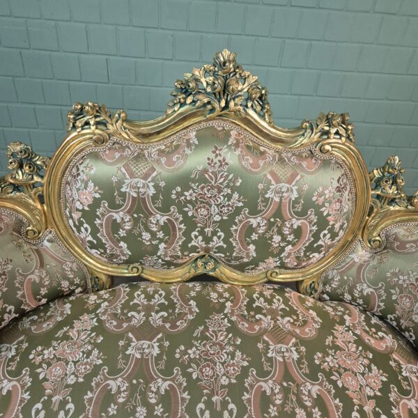 Sofa Gold-Green Baroque Style 1.50 m - Image 14