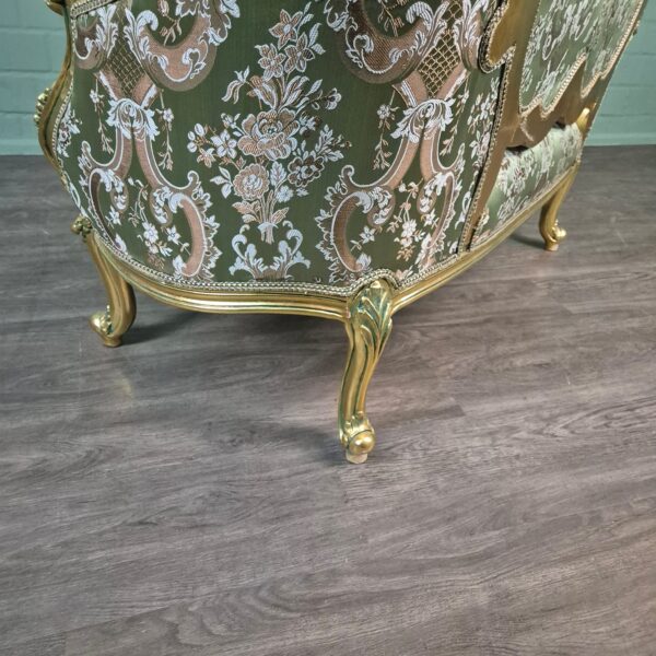 Sofa Gold-Green Baroque Style 1.50 m - Image 7