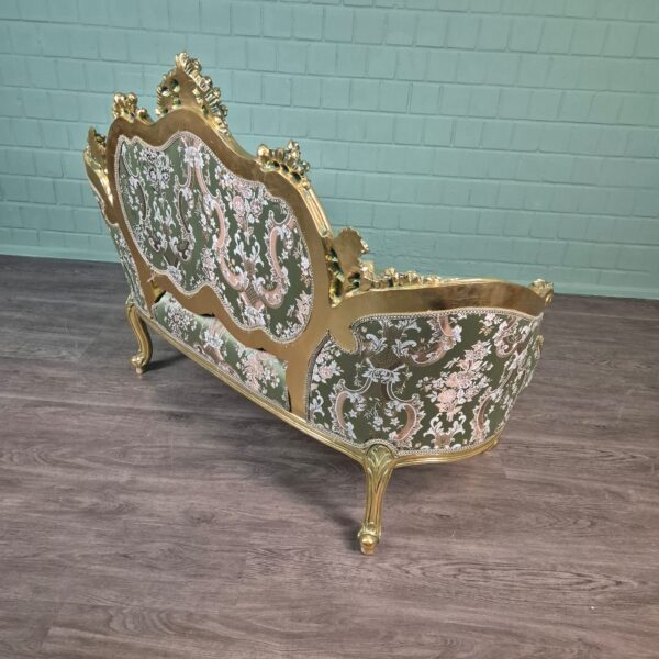 Sofa Gold-Green Baroque Style 1.50 m - Image 9