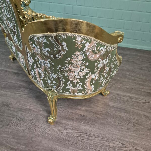 Sofa Gold-Green Baroque Style 1.50 m - Image 10