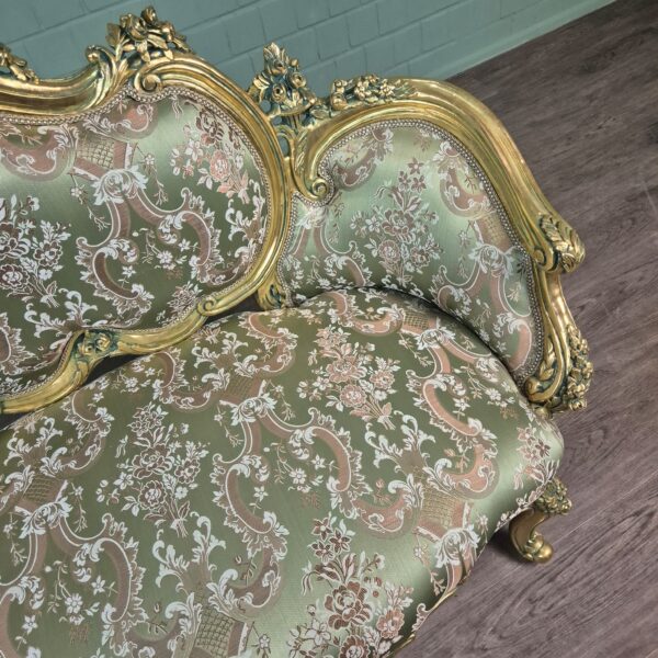 Sofa Gold-Green Baroque Style 1.50 m - Image 16