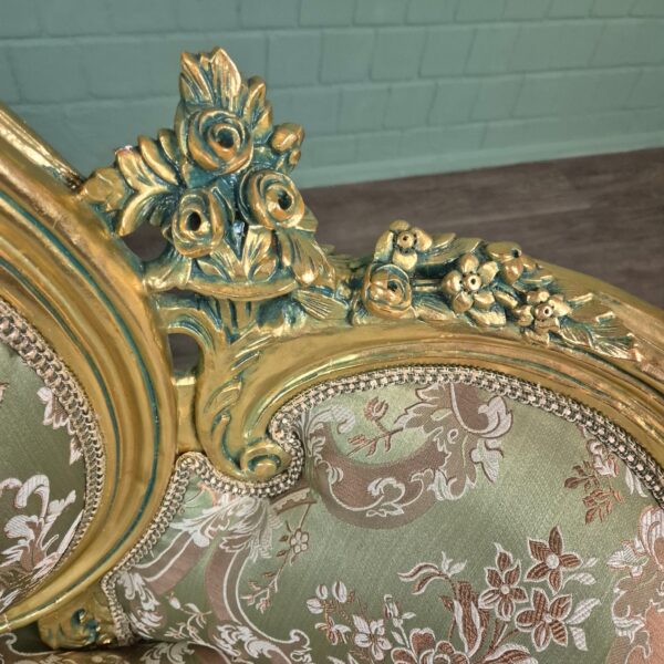Sofa Gold-Green Baroque Style 1.50 m - Image 17