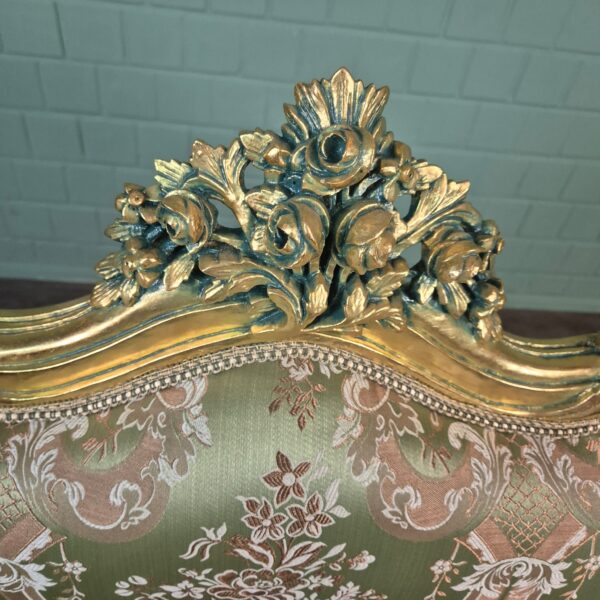 Sofa Gold-Green Baroque Style 1.50 m - Image 15