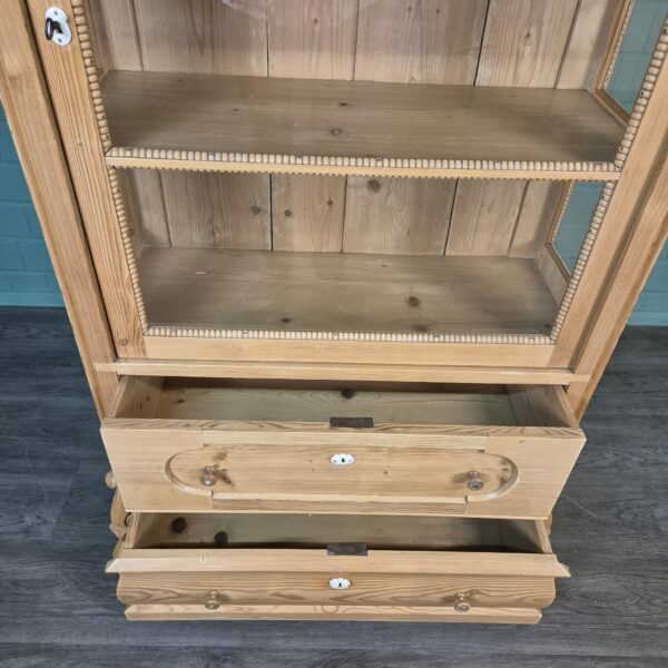 Display Case Louis Philippe 1860 Pine - Image 12