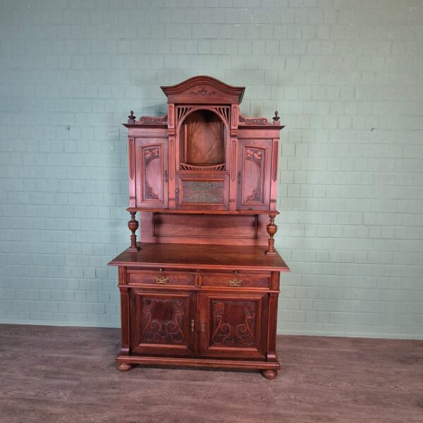Cabinet Jugendstil 1910 Walnut - Image 2