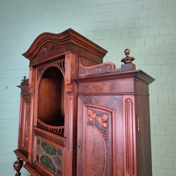 Cabinet Jugendstil 1910 Walnut - Image 4