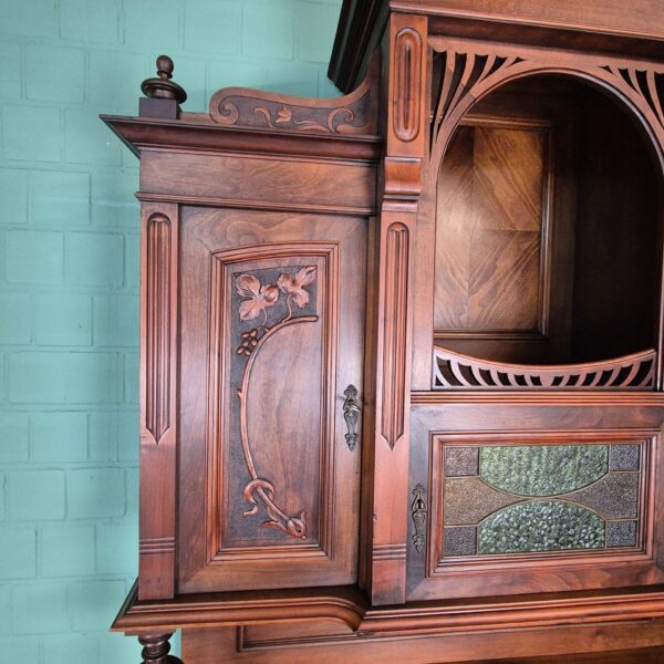 Cabinet Jugendstil 1910 Walnut - Image 8