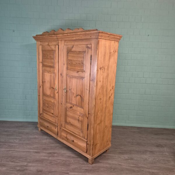 Wardrobe Biedermeier 1850 Pine - Image 3