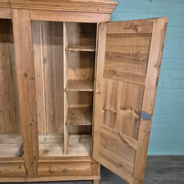 Wardrobe Biedermeier 1850 Pine - Image 10