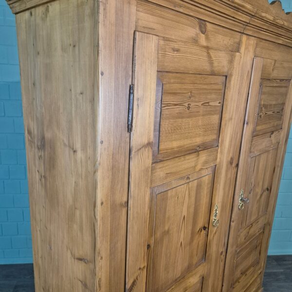 Wardrobe Biedermeier 1850 Pine - Image 4