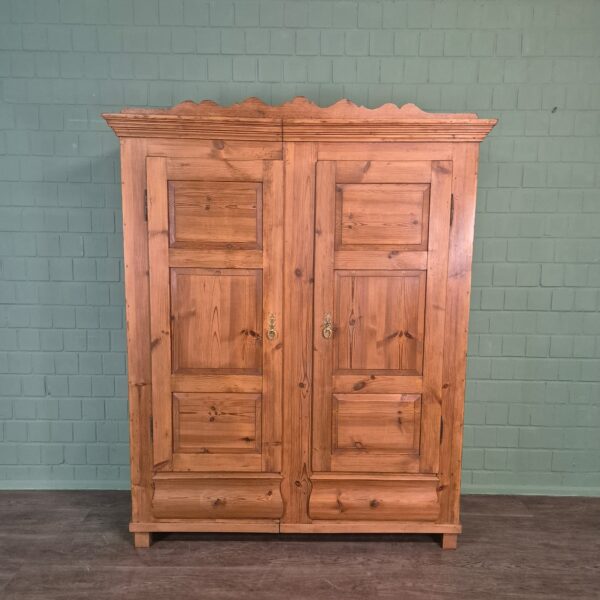 Wardrobe Biedermeier 1850 Pine - Image 2