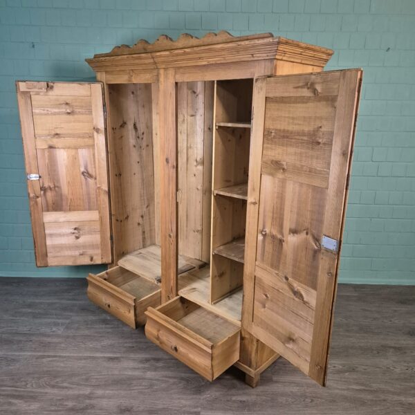 Wardrobe Biedermeier 1850 Pine - Image 14