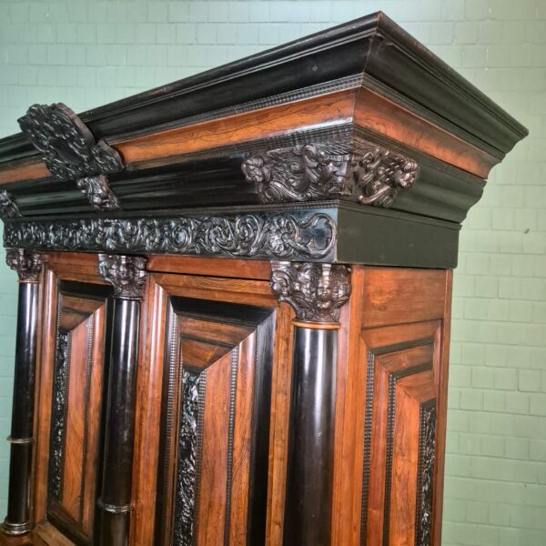 Dutch Baroque Cabinet 1800 Rosewood - Image 16