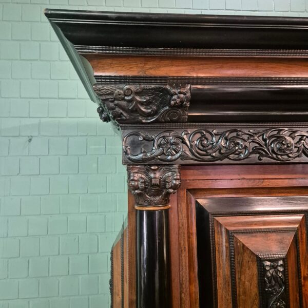 Dutch Baroque Cabinet 1800 Rosewood - Image 4