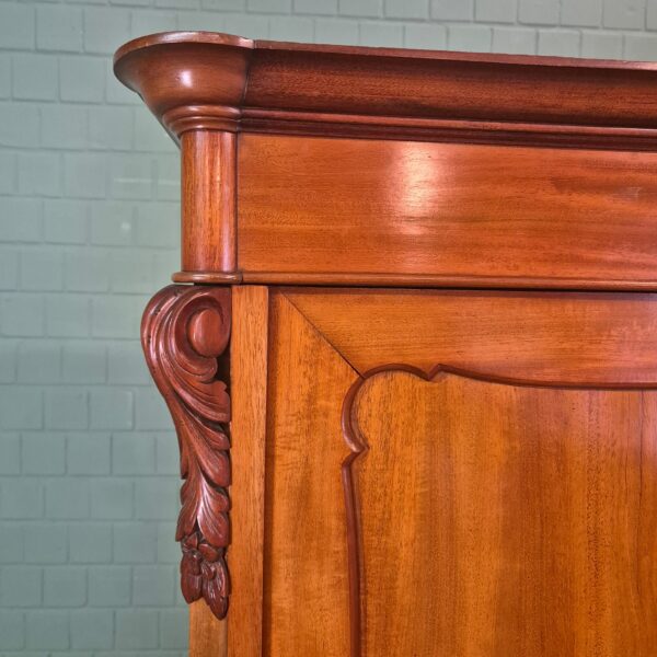Wardrobe Biedermeier 1850 Mahogany - Image 4