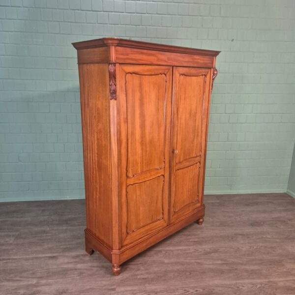Wardrobe Biedermeier 1850 Mahogany