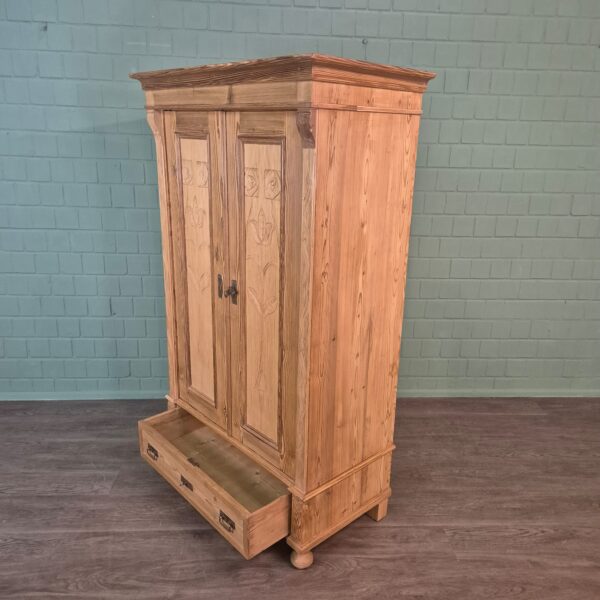 Wardrobe Jugendstil 1900 Pine - Image 14
