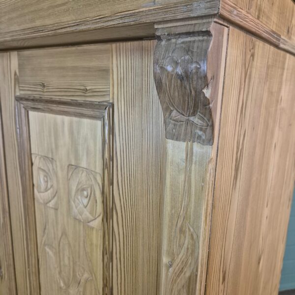 Wardrobe Jugendstil 1900 Pine - Image 10