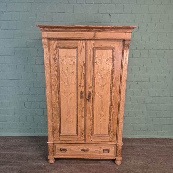 Wardrobe Jugendstil 1900 Pine - Image 2