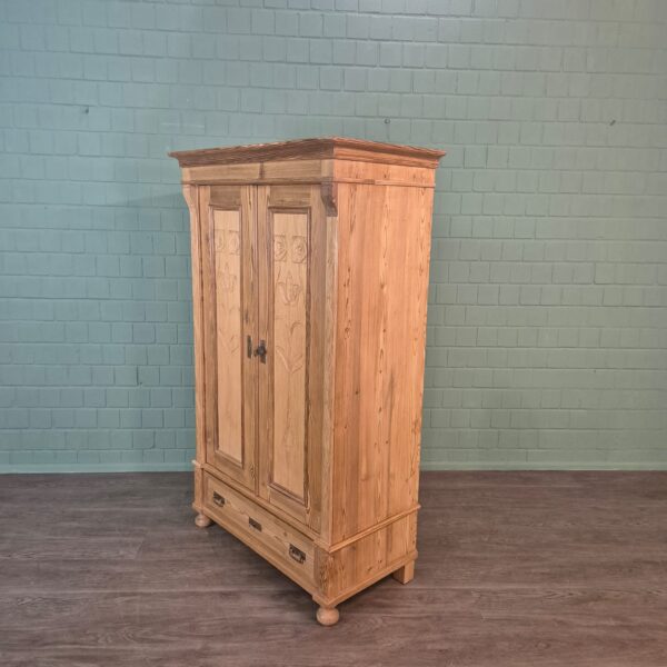 Wardrobe Jugendstil 1900 Pine - Image 3