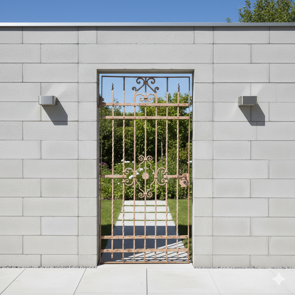 Jugendstil Garden Gate 1910 Wrought Iron - Image 2
