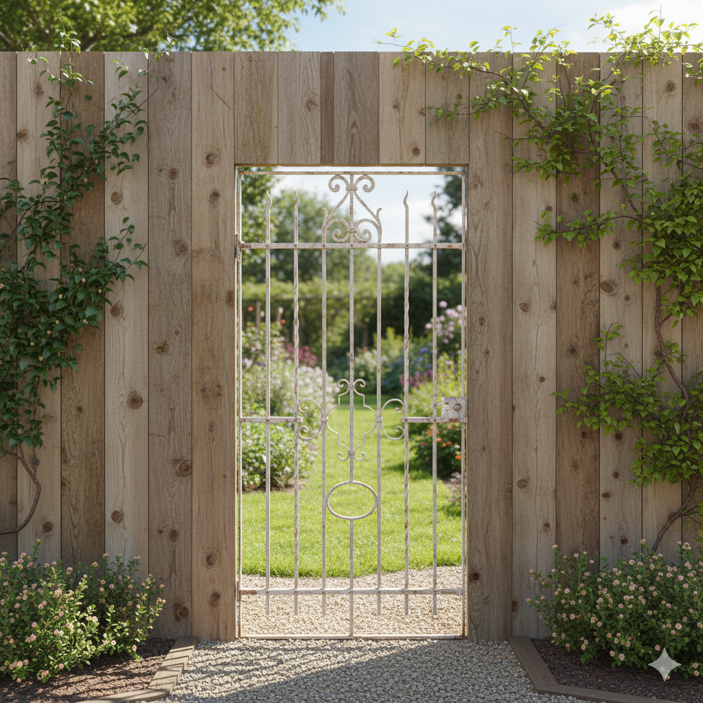 Fence Jugendstil 1910 Wrought Iron - Image 2