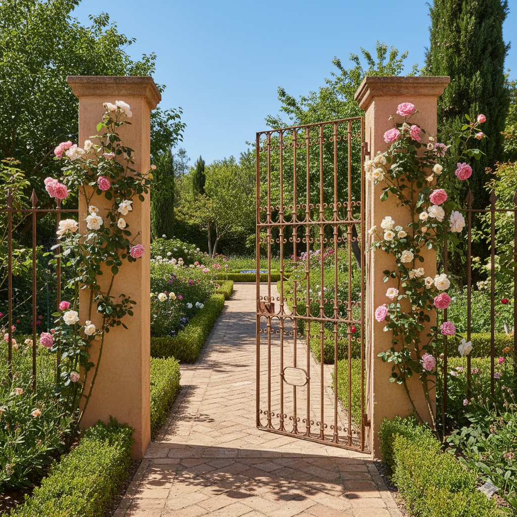 Fence Jugendstil 1910 Wrought Iron - Image 2