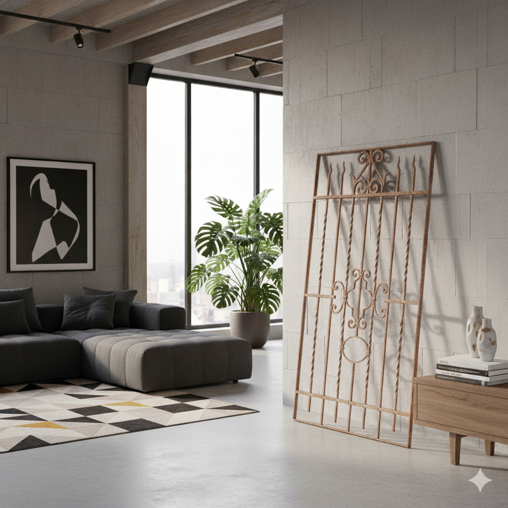 Fence Jugendstil 1910 Wrought Iron - Image 2