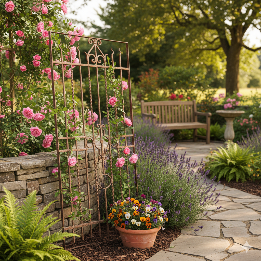 Fence Jugendstil 1910 Wrought Iron - Image 2