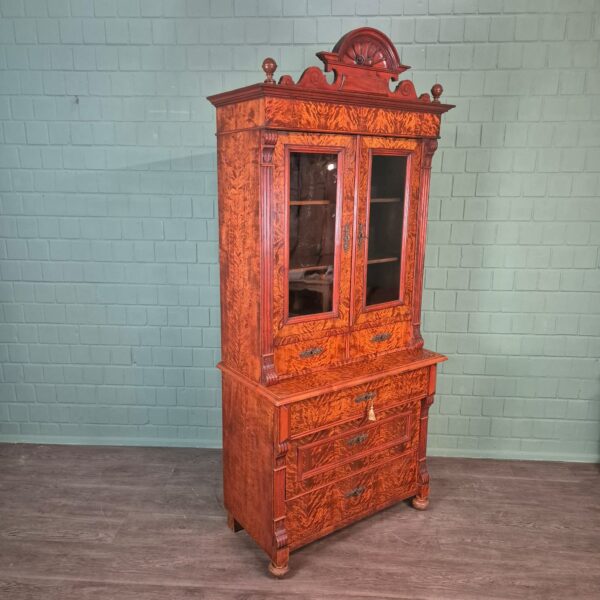 Display Cabinet Gründerzeit 1880 Birch Wood