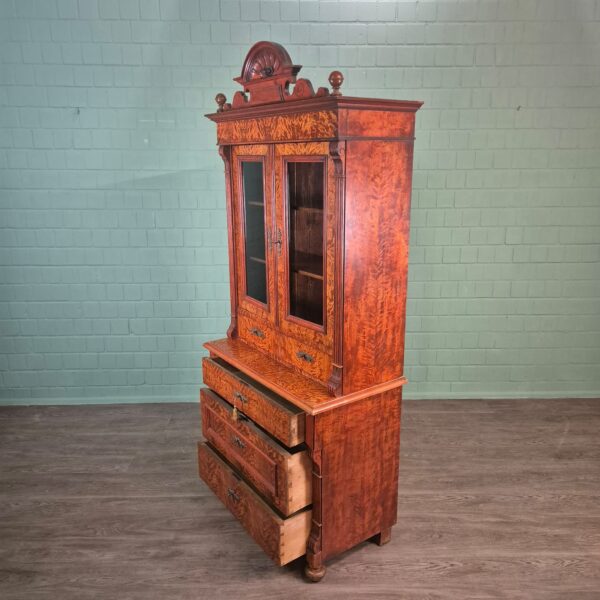 Display Cabinet Gründerzeit 1880 Birch Wood - Image 18