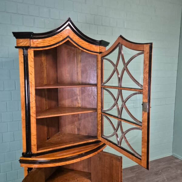 Corner Cabinet Biedermeier 1810 Birch Wood - Image 13