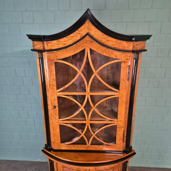 Corner Cabinet Biedermeier 1810 Birch Wood - Image 4