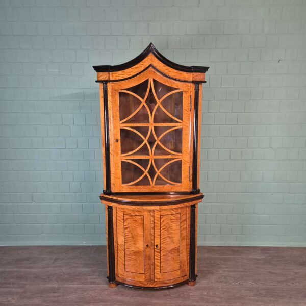 Corner Cabinet Biedermeier 1810 Birch Wood