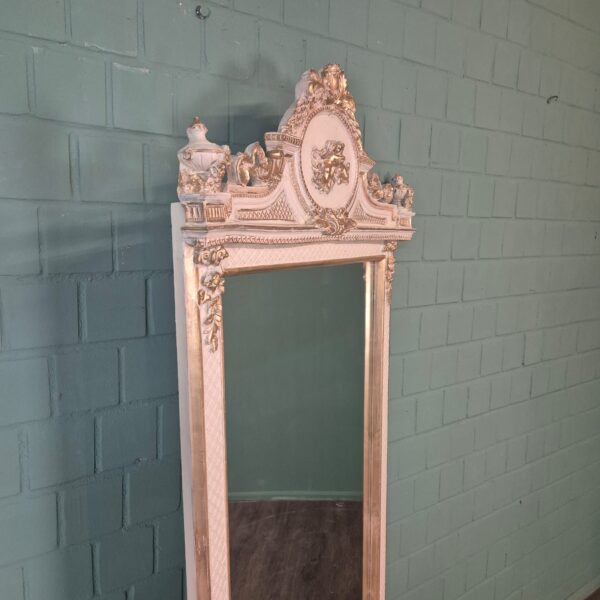 Mirror Antique white-Gold Baroque Style 0,85 m x 2,00 m - Image 4