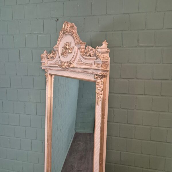 Mirror Antique white-Gold Baroque Style 0,85 m x 2,00 m - Image 8