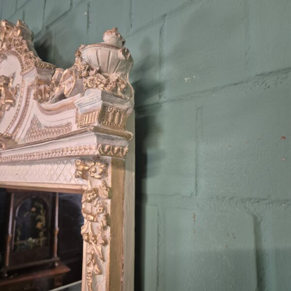 Mirror Antique white-Gold Baroque Style 0,85 m x 2,00 m - Image 9