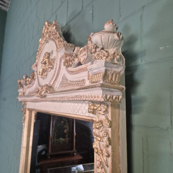 Mirror Antique white-Gold Baroque Style 0,85 m x 2,00 m - Image 10