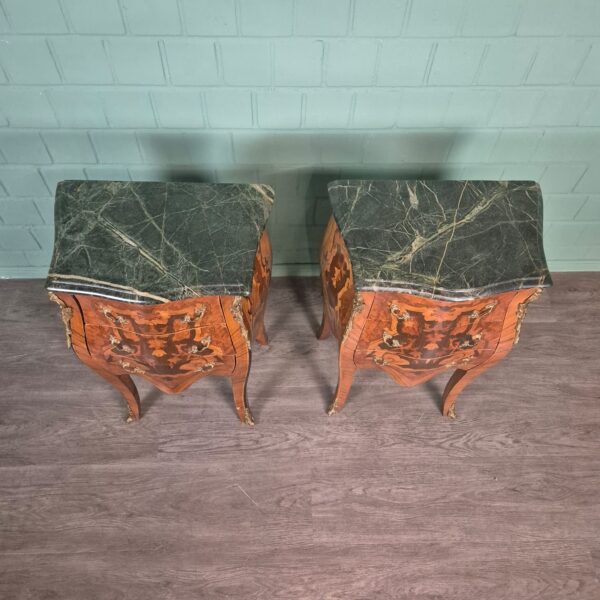 Set Bedside Tables Chest of Drawers Neo-baroque Walnut 0,50 m - Image 2
