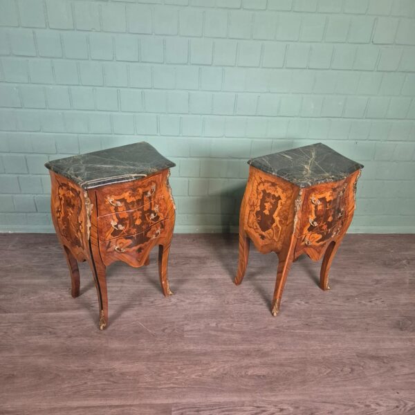 Set Bedside Tables Chest of Drawers Neo-baroque Walnut 0,50 m - Image 5