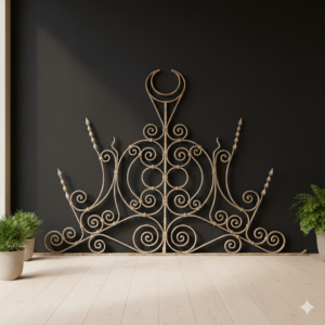 Jugendstil Fence 1900 Wrought Iron 1.70 m x 1.16 m