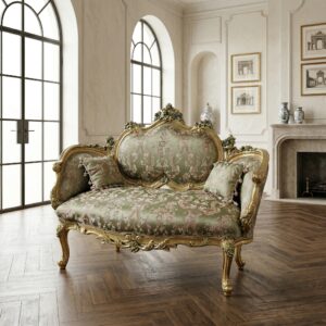 Sofa Gold-Green Baroque Style 1.50 m