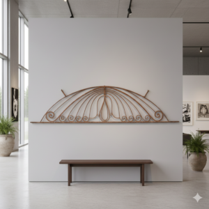 Fence Jugendstil 1900 Wrought Iron 2,70 m x 0,70 m