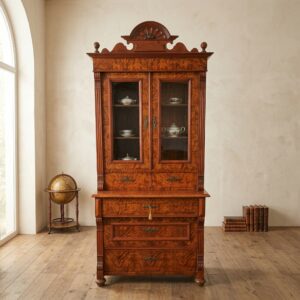 Display Cabinet Gründerzeit 1880 Birch Wood