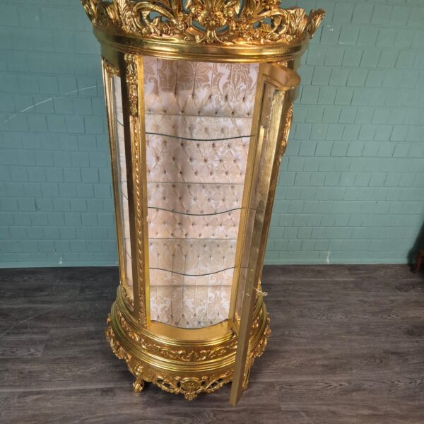 Display Cabinet Baroque Style Solid Wood Gold 1,02 m - Image 10