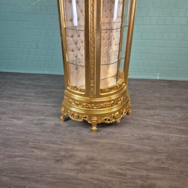 Display Cabinet Baroque Style Solid Wood Gold 1,02 m - Image 5