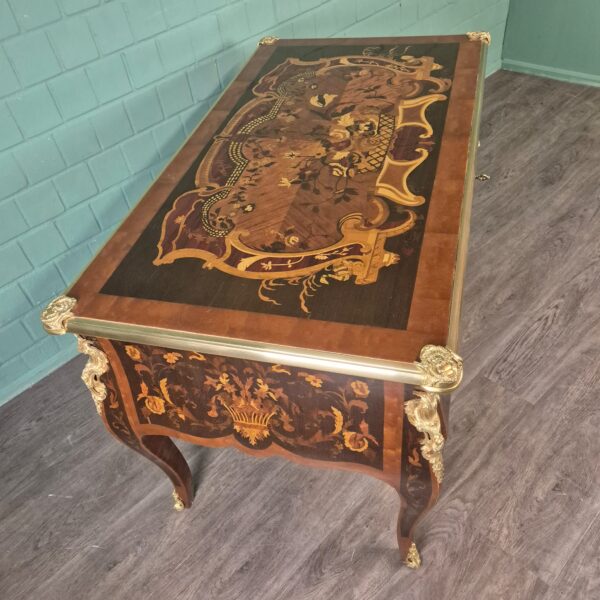 Desk Walnut Baroque Style 1,35 m x 0,75 m - Image 4